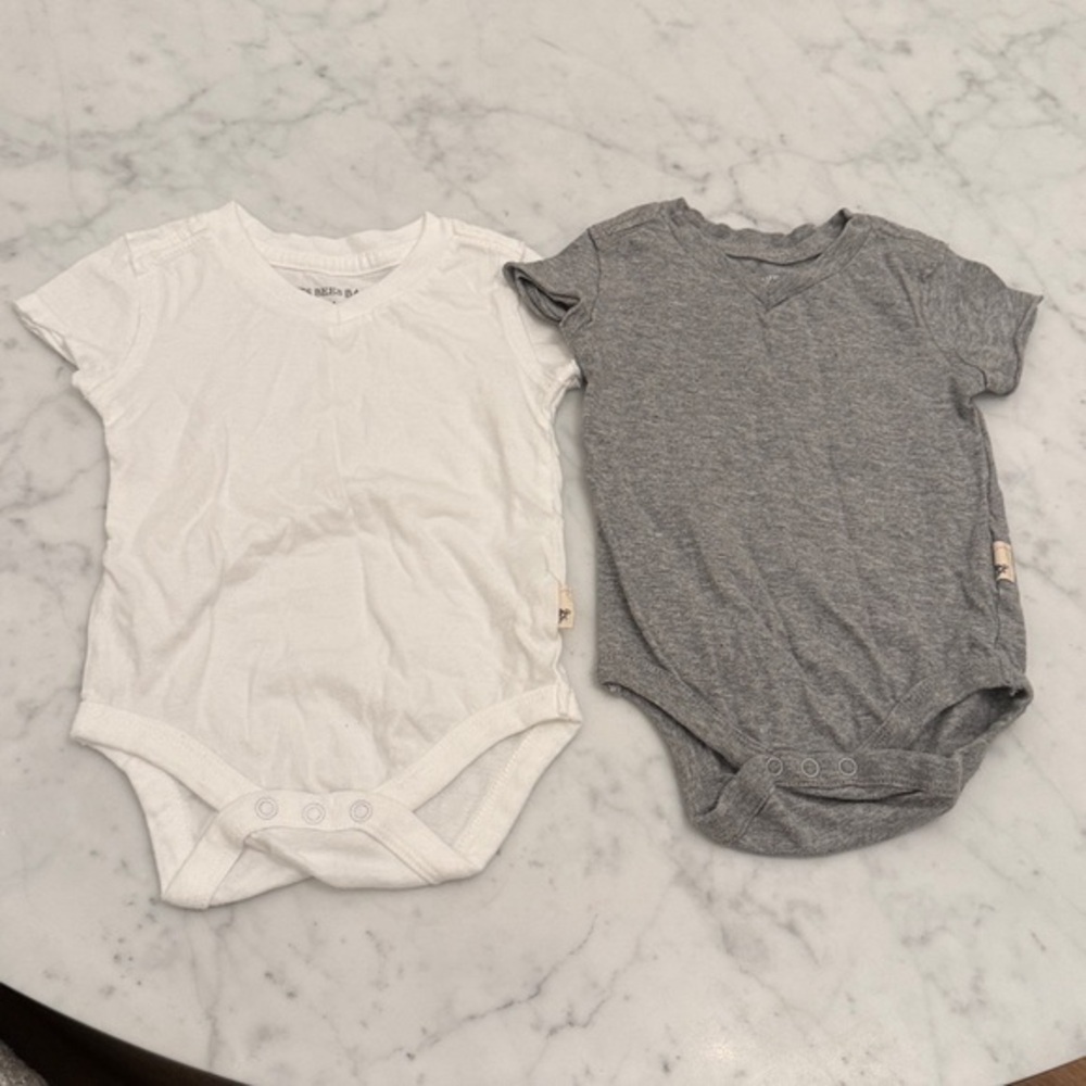 Burt’s Bees Baby Organic Cotton Bodysuits 2 Pack 0-3M